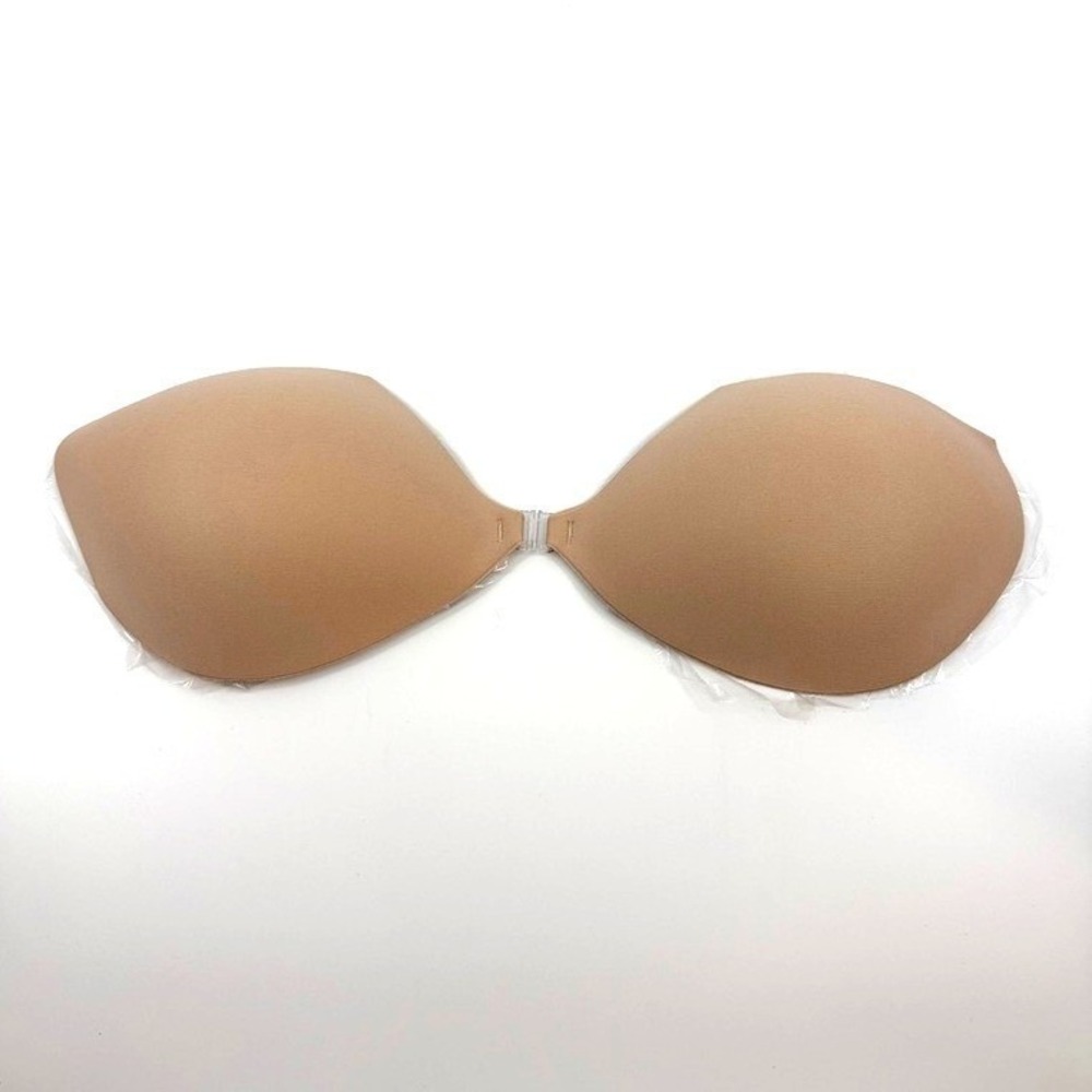 BOOMBA Demi Sticky Bra Beige Size F Strapless Adhesive Silicone NEW open box - Picture 2 of 6